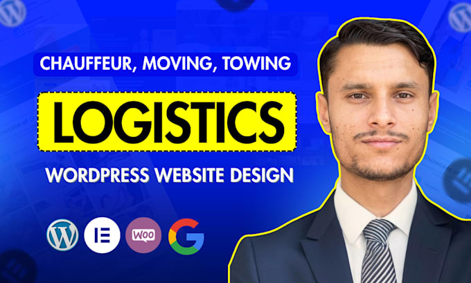 design logistics website, freight, towing, moving company, chauffeur website