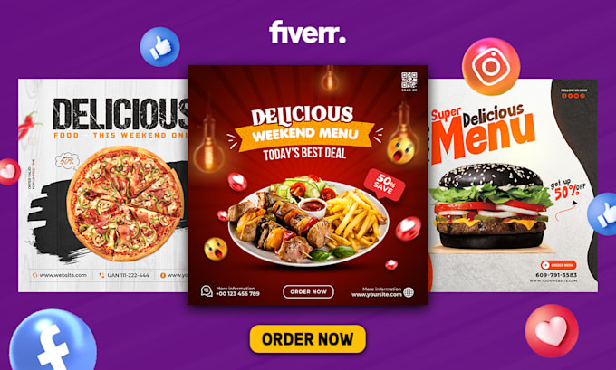 design eyecatching food social media post design