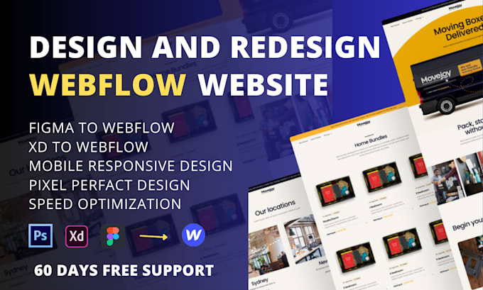 Big Deals! I will design and redesign website in webflow or online store webflow