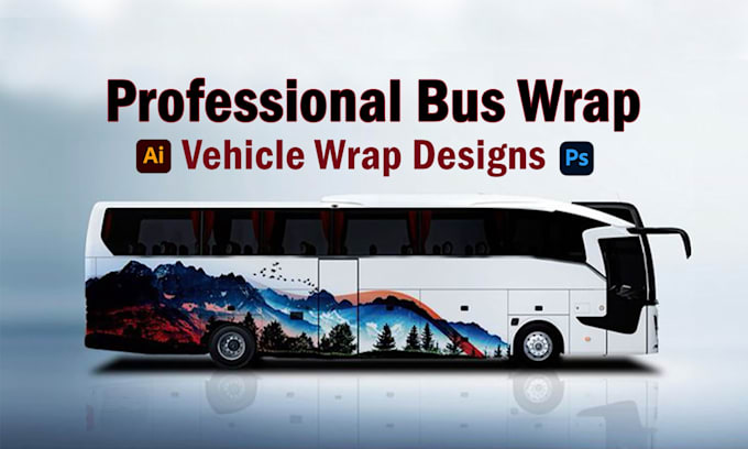 design modern and professional wrap for your bus , vehicle