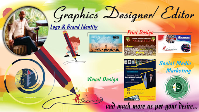 be your graphics, print, visuals, and marketing designer or editor