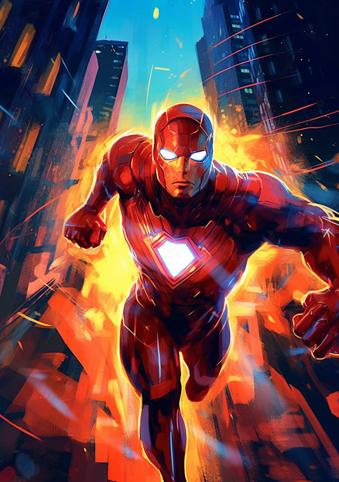 Draw superhero characters in my style by Bukawksrt_k Fiverr