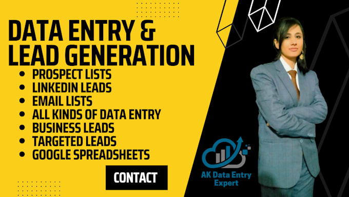 Build google spreadsheet with data entry, leads generation by