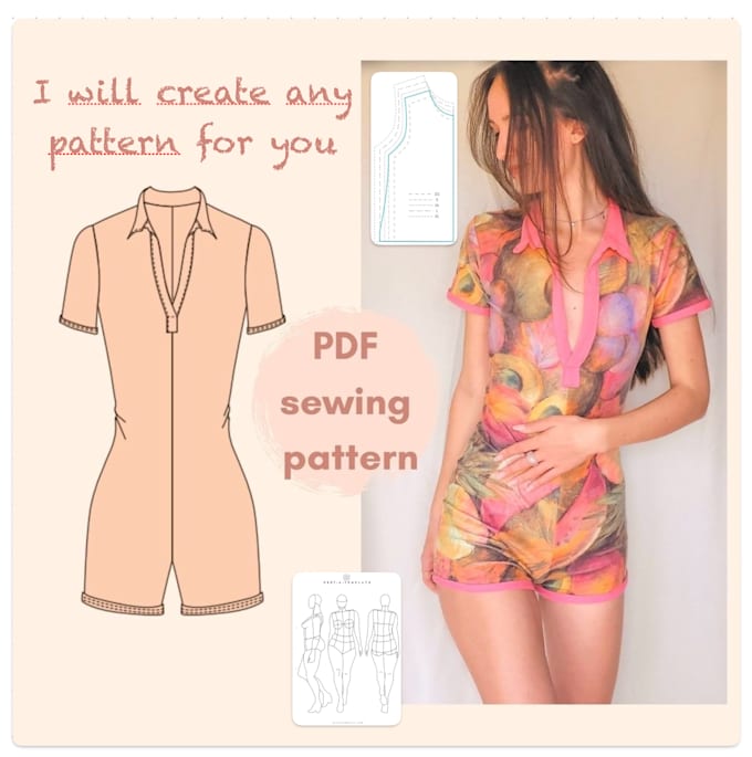 Create pdf patterns for any piece of clothing you need by