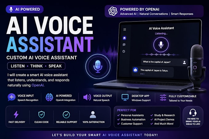 create a custom ai voice assistant using openai and python