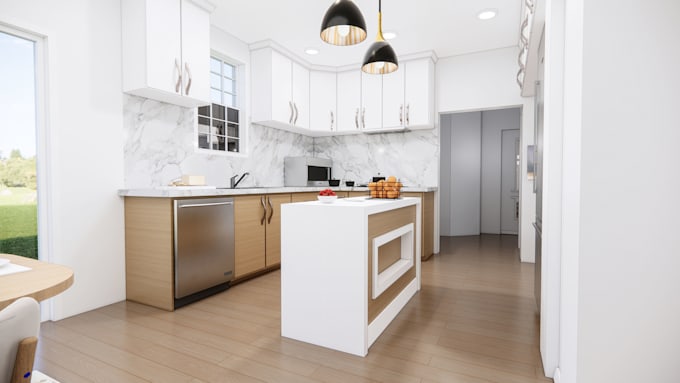 Design kitchen cabinetry with realistic rendering by Muneeb_alam413 ...