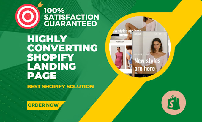do shopify landing page design or shopify one product store