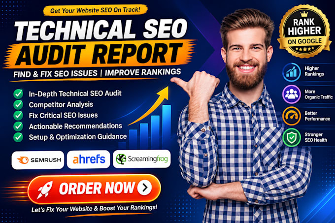 do website audit report and fix technical SEO problems