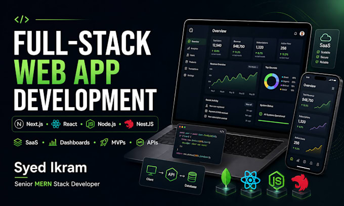 build your saas, dashboard, mvp or web app using nextjs