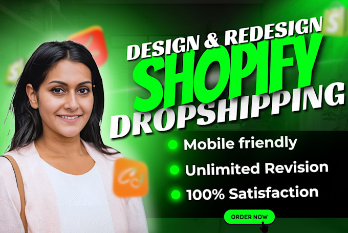 design redesign edit shopify dropshipping store, shopify website, shopify expert