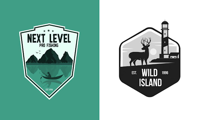 do vintage, retro, badge, minimalist or business logo design
