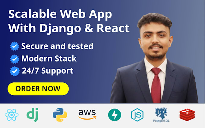 be your full stack web developer using django and next js