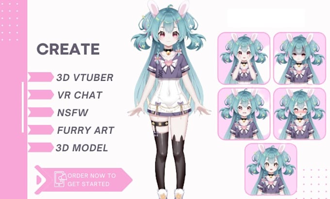 Design and rig 2d vtuber model for vtube studio face rig prprlive Design and rig 2d vtuber model for vtube studio face rig prprlive