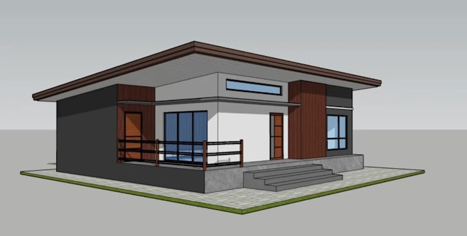 Do 3d model for exterior and interior design in sketchup by ...
