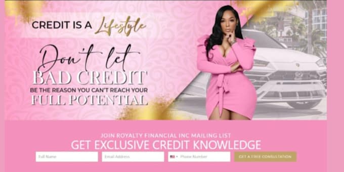 create a professional credit repair, tax website in 24h