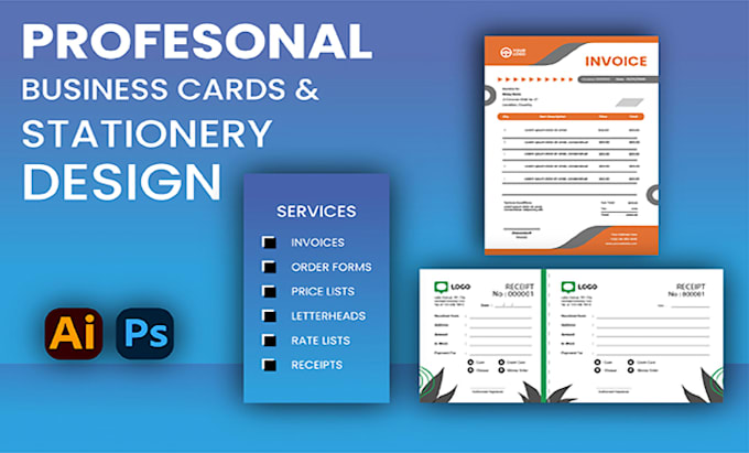 create invoices letterheads and receipts for your business
