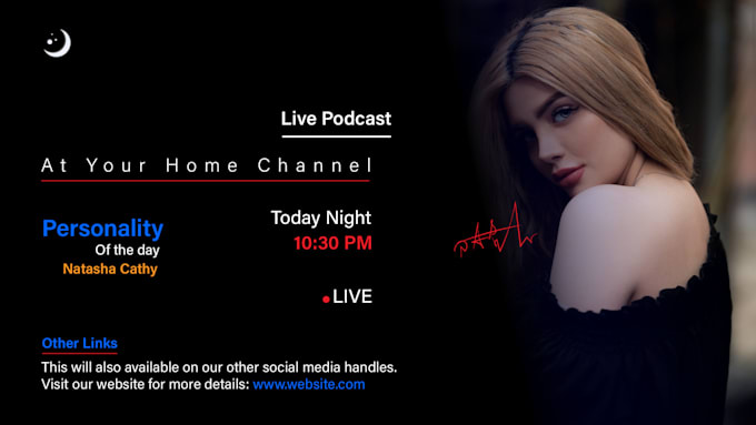 design professional thumbnails podcast live or upload video
