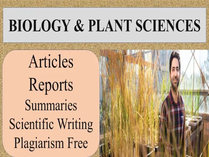 Do plant and life science projects and tasks by Luqmansidhu2 Fiverr