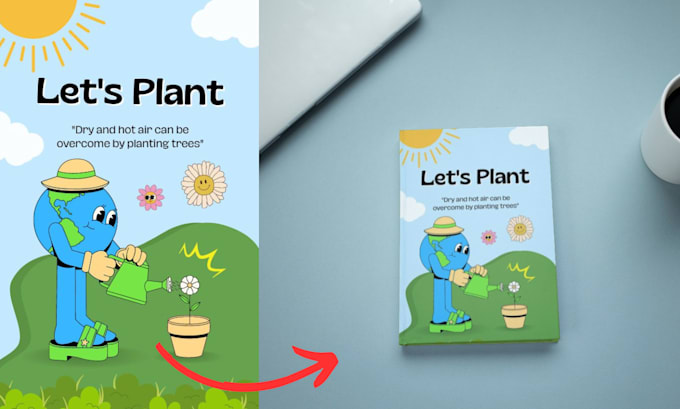 convert your 2d book cover into 3d mockup