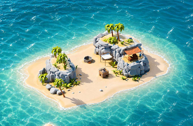 create low poly props and objects