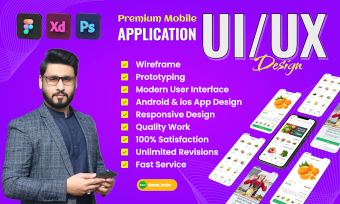 do professional mobile app UI UX design in figma