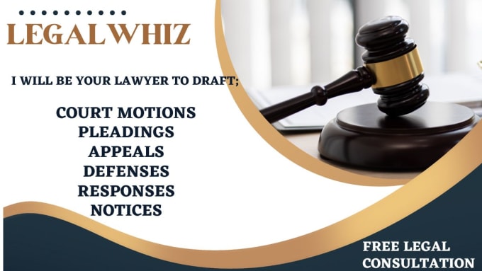 Draft court documents motions plaints responses complaints by Legalwhiz