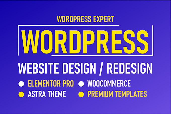 design or redesign wordpress website