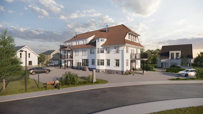 render a professional exterior visualization