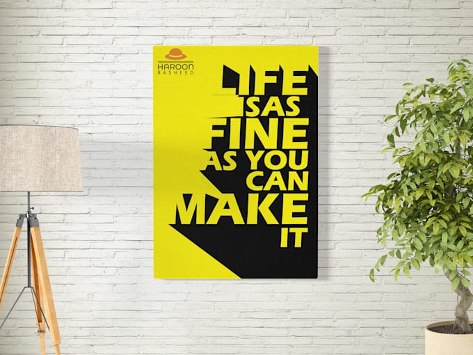 design typography poster, wall art and word cloud
