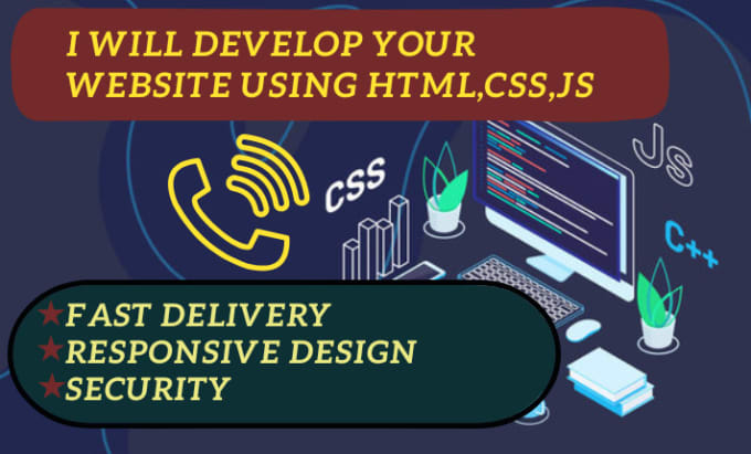 Design and develop website using html css and javascipt by ...