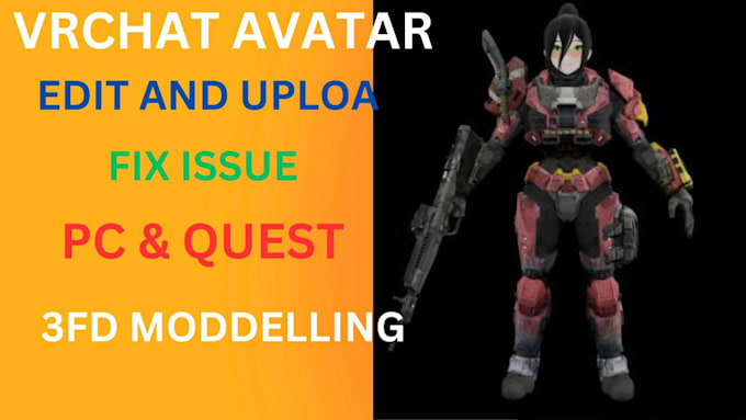 Vrc avatar, vrchat avatar vtuber 3d model anime style pc or quest by ...