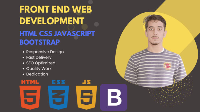 Be your front end web developer in html css javascript by Fida_akhoon ...