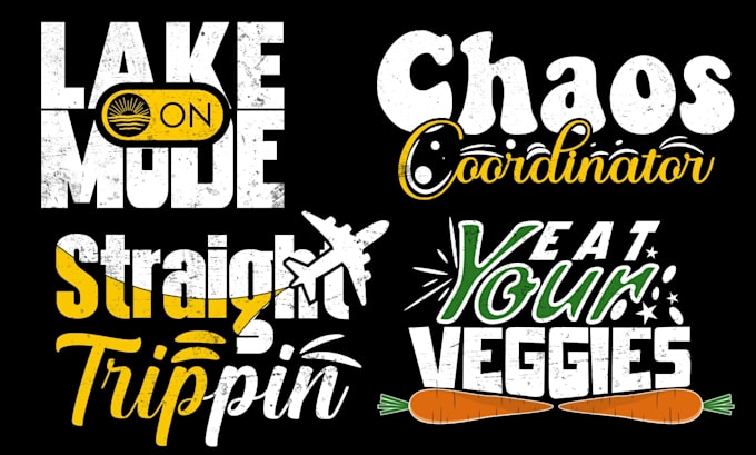 do typography tshirt design and custom tshirt logo