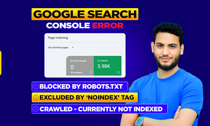 Fix google search console error blocked by noindex tag indexing