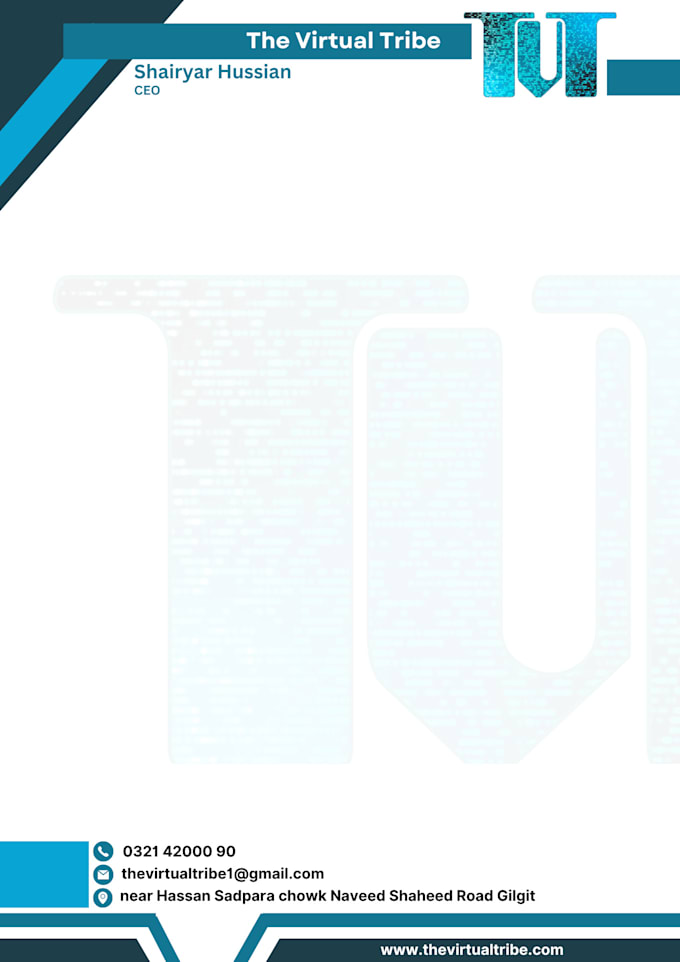 create an attractive letterhead  for your business