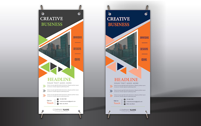 design rollup vertical banner for business and events