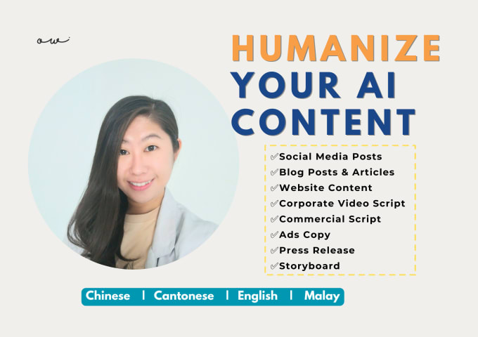 humanize your ai generated english chinese cantonese malay content