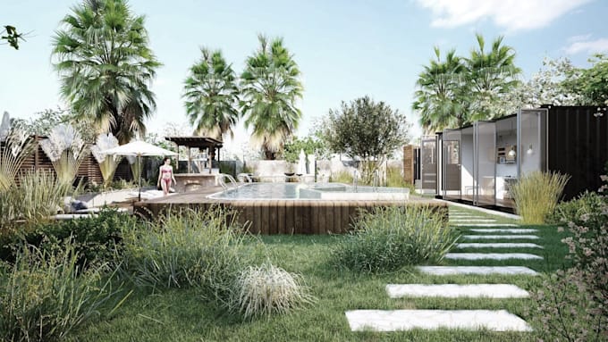 design your residential landscape 3d and 2d renderings