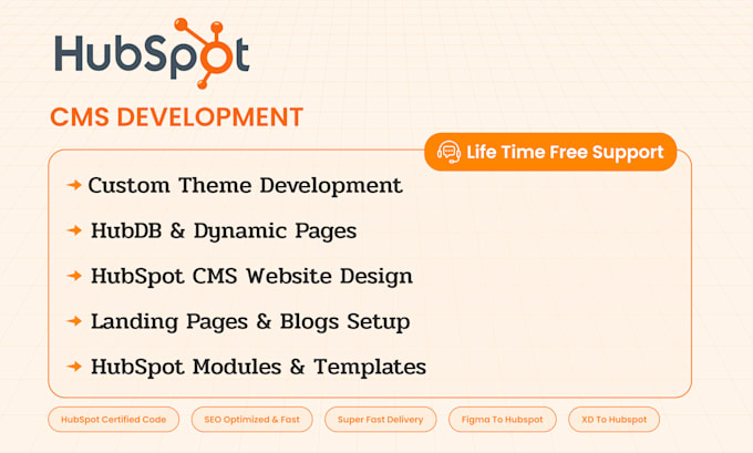 develop hubspot website , hubspot landing page , figma to hubspot