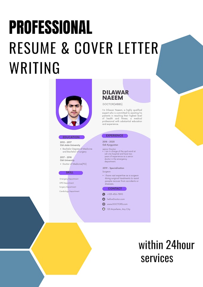 Design an eye catching resume or cv for you by Zeeshanahmad323 | Fiverr