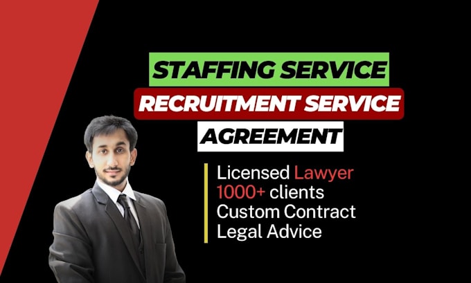 write staffing agreement, recruitment service contract