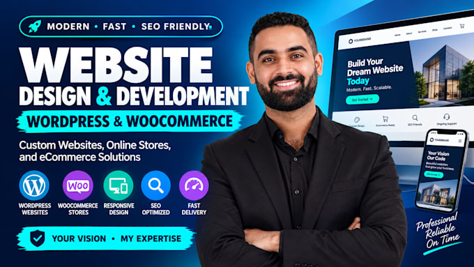 design a custom wordpress website or woocommerce store