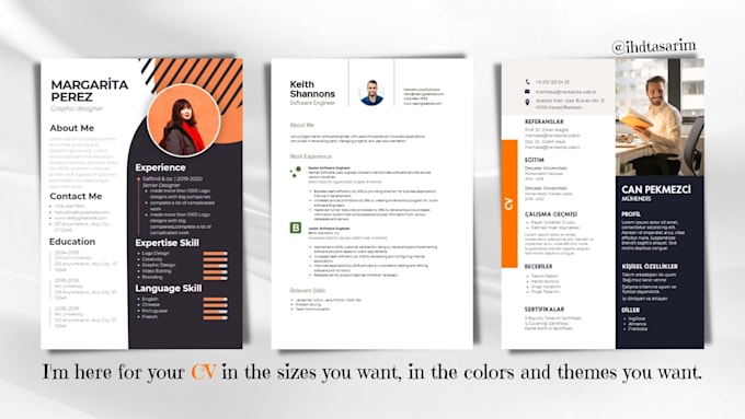 Can prepare an original and professional cv by Ihdtasarim Fiverr