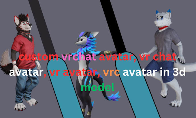 Custom vrchat avatar, vr chat avatar, vr avatar, vrc avatar in 3d model ...