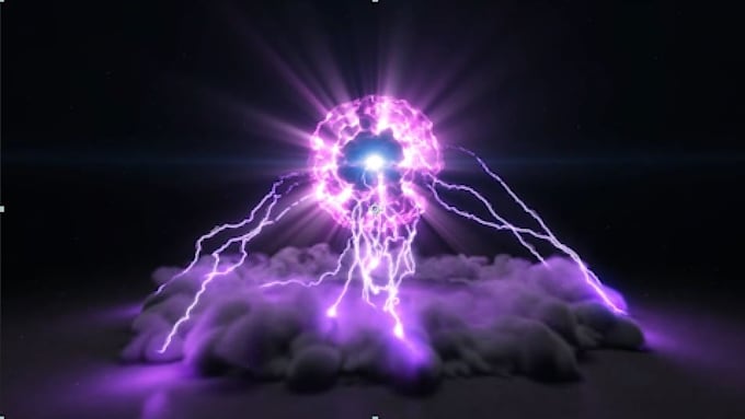 make electric lightning  explosion logo animation