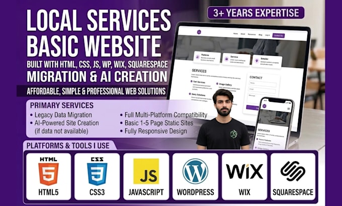 build fast responsive static website for your local business
