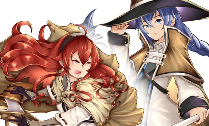 draw gacha splash art custom anime fantasy character