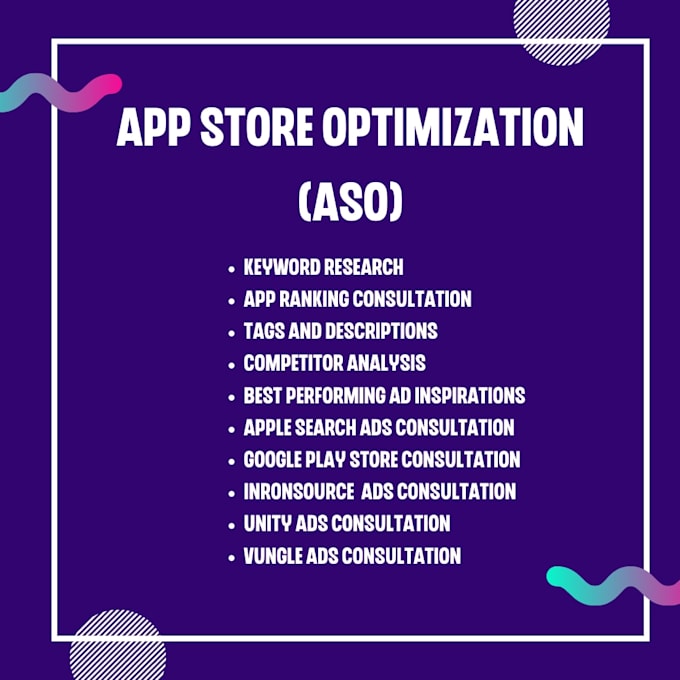 provide app store optimization aso consultation