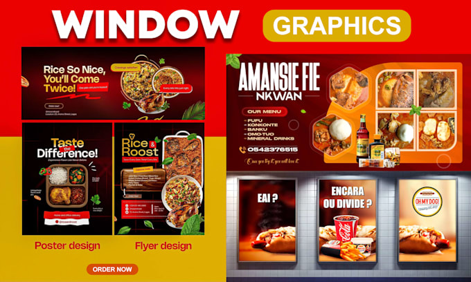 make creative shopfront, storefront window graphic, wall wrap design