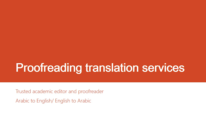 Provide proofreading arabic and english service by Learninghub973 | Fiverr